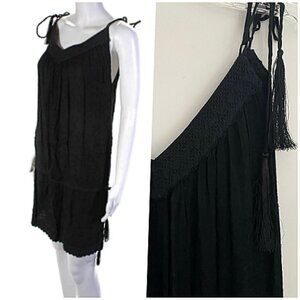 Melissa Odabash Black Cover-Up Mini Dress #ZZ34